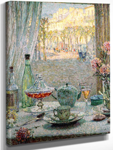 A Table By The Window, Reflections By Henri Le Sidaner Art