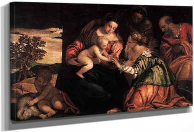 The Mystic Marriage Of St Catherine By Paolo Veronese Print or Oil ...