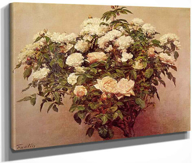 Rose Trees White Roses By Henri Fantin Latour Print or Painting