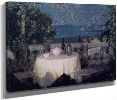 Table In The Moonlight By Henri Le Sidaner Print or Painting