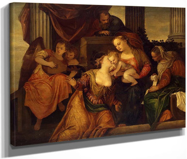 The Mystical Marriage Of St Catherine1 By Paolo Veronese Print or ...