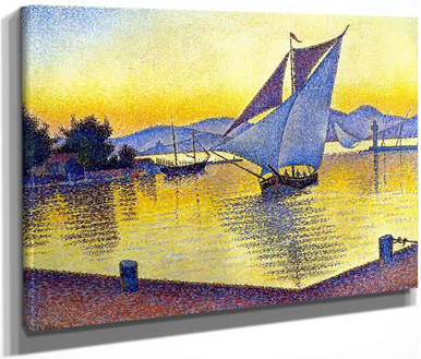 Signac Sunset The Port At Sunset, Saint Tropez, Opus 236 By Paul Signac Print or ...