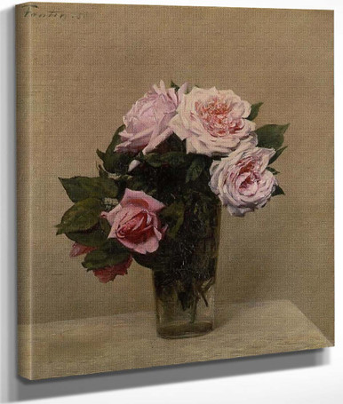 Henri Fantin-Latour、Petites roses Roses Roses By Henri Fantin Latour Reproduction from Cutler