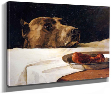 Dog With Plate Of Sausages (Also Known As Caesar At The Rubicon