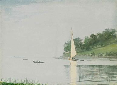 ウィンスロー・ホーマー、YACHT IN A COVE, GLOUCESTER Winslow Homer Yacht In A Cove Gloucester by Winslow Homer