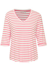 Pink And White Striped T-Shirt