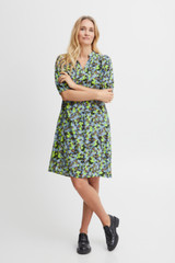 Blue And Green Floral Dress