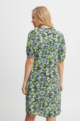 Blue And Green Floral Dress