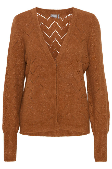 Burnt Orange Knitted Patterned Jumper