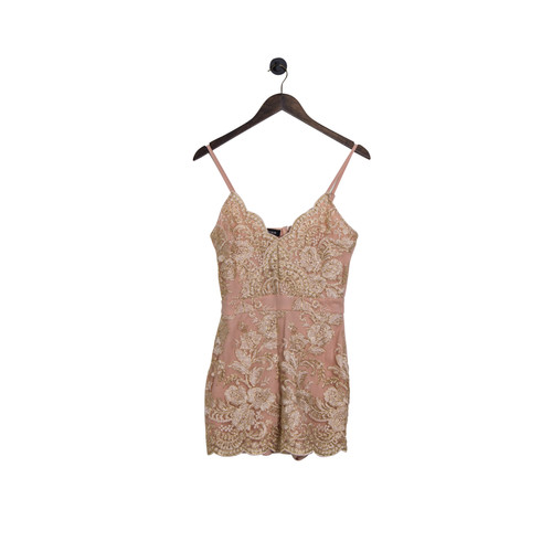 Gold And Blush Pink Playsuit