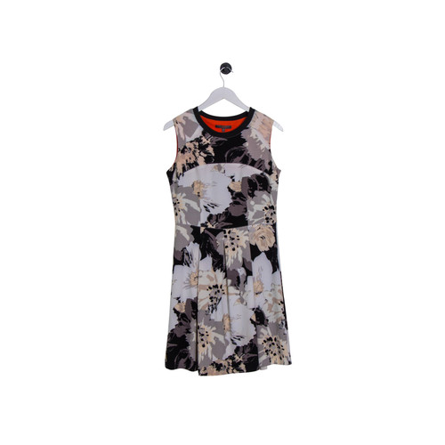 Preowned Black And White Floral Dress