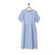 Blue Pufffed Sleeve Dress