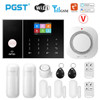 PGST Smart Life Alarm System for Home WIFI GSM Security Alarm Host with Door and Motion Sensor Tuya Smart App control work Alexa