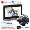 Smart Tuya 1080P 2.4G WiFi Magic Door Camera Automatic Sensing Door Eye Camera Digital Door Viewer Wireless Doorbell at Home