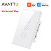 AVATTO WiFi Smart Light Switch No Neutral Wire Required,Tuya Smart Remote Control Smart Touch Switch,Work for Alexa Google Home