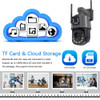 50X Zoom PTZ 6MP 4K Wi-Fi Surveillance IP Camera Warning Light Color Night Vision Human Detect Smart Home Outdoor Security Cam