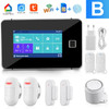 Camaroca Tuya WiFi Alarm System GSM Smart Home Security Wireless Sensor Touch Screen Fingerprint Alarm Kit Works With Alexa