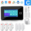 Camaroca Tuya WiFi Alarm System GSM Smart Home Security Wireless Sensor Touch Screen Fingerprint Alarm Kit Works With Alexa