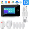 Camaroca Tuya WiFi Alarm System GSM Smart Home Security Wireless Sensor Touch Screen Fingerprint Alarm Kit Works With Alexa