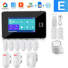 Camaroca Tuya WiFi Alarm System GSM Smart Home Security Wireless Sensor Touch Screen Fingerprint Alarm Kit Works With Alexa