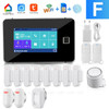 Camaroca Tuya WiFi Alarm System GSM Smart Home Security Wireless Sensor Touch Screen Fingerprint Alarm Kit Works With Alexa