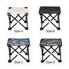 Foldable Footstool Reusable Chair Ottoman Camping Foot Rest Saddle Chair for Picnic Traveling Lounge Backpacking Walking Hiking