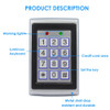 125Khz RFID Metal Access Control Keypad Waterproof Rainproof Cover Door Opener Electronic Lock System Lock Keypad WG26 Output