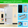 Bluetooth Tuya APP Door Access Control System Kit Waterproof RFID Keypad NFC Fingerprint, 180KG Electric Magnetic Strike Locks