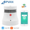 CPVAN Smoke Detector Tuya Smart Life APP control 85dB Warning WIFI Fire Protection Smoke Alarm Sensor for Home Security System