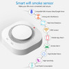 Tuya WiFi Smoke Detector Alarm Sensor Smart Home Security Fire Protection Smart Life Works With Alexa Google Assistant