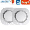 Tuya WiFi Smoke Detector Alarm Sensor Smart Home Security Fire Protection Smart Life Works With Alexa Google Assistant