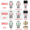 5PCS Bronze 68 Degrees aspersor Pendent Fire Sprinkler Head 1/2" DN15 Extinguishing System Protection For School Gym Public