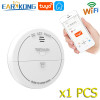 Tuya WiFi Smoke Sensor Fire Protection Top Smoke inlet Detector Smokehouse Combination Fire Alarm Home Security Firefighters