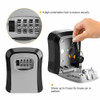 New Wall Mount Key Lock Box 4 Digit Password Code Security Lock No Key for Home Office Key Safe Secret Storage Box Organizer