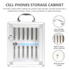 Mobile Phone Safe Clear Cell Phones Storage Cabinet Holder Locker Organizer Stand Organizing
