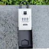 Dialing Wheel Password Key Lock Box Security Key Safe Waterproof Outdoor Mini Safes Small Lock Box Built-in LED Light For Night