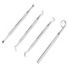4PCS/Set Tartar Scraper Scaler Plaque Remover Teeth Cleaning Tools Dentist Dental Hygiene Instruments Kit Oral Care Tool