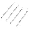 4PCS/Set Tartar Scraper Scaler Plaque Remover Teeth Cleaning Tools Dentist Dental Hygiene Instruments Kit Oral Care Tool