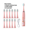 Children's Electric Toothbrush With Replacement Heads Colorful Cartoon Ultrasonic Rechargeable Soft Hair Sonic Cleaning Brush