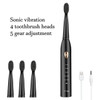 Sonic Electric Toothbrush For Adults Whitening Timer Soft Hair IPX7 Waterproof 5-gear Mode USB Charging Teeth Brush 4 Colors