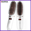 Lonic Hair Straightener Brush 30s Fast Straightening Electric Hair Comb LCD Display Digital Heating Hair Brush Beard