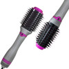 Woman brushing hair brush 2 In 1 Electric Hot Air Brush One Step Professional Salon Hair Styler Electric Ion Blow Dryer Brush