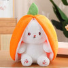 18cm Cosplay Strawberry Carrot Rabbit Plush Toy Stuffed Creative Bag into Fruit Transform Baby Cuddly Bunny Plushie Doll For Kid