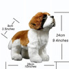 Realistic Saint Bernard Stuffed Animal Plush Toy, Lifelike Dog Animal Plushies, Simulation Animals Doll