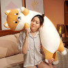 Brown Long Shiba Inu Dog Plush Pillow Stuffed Ultra Soft Cartoon Animal Sleeping Huggy Puppy Kids Overnight Plushie Gift