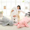 Export Korea Giant Plush Bunny Toy 90cm-120cm Soft Cartoon Big Long Ear Rabbit Hug ToyCushion Rabbit Stuffed Pillow Girl