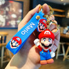 Super Mario Bros 3D Cartoon Keychain Accesorios Schoolbag Pendant Key Bag Decoration Collection Ornament Kids Toys Birthday Gift