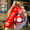 Super Mario Bros 3D Cartoon Keychain Accesorios Schoolbag Pendant Key Bag Decoration Collection Ornament Kids Toys Birthday Gift