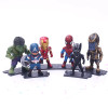 6pcs/set Marvel Avengers Black Panther Thanos Ironman Spiderman Captain American Hulk Figure Model Toys