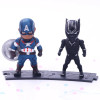 6pcs/set Marvel Avengers Black Panther Thanos Ironman Spiderman Captain American Hulk Figure Model Toys